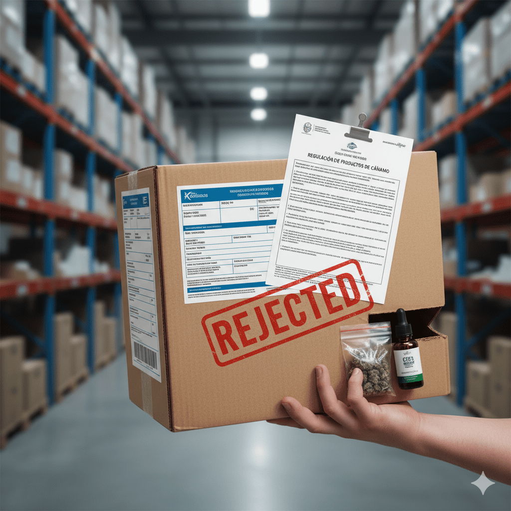 Representación digital de la industria del cannabis medicinal en 2026, destacando el uso de inteligencia artificial en laboratorios y la expansión global del mercado de CBD.