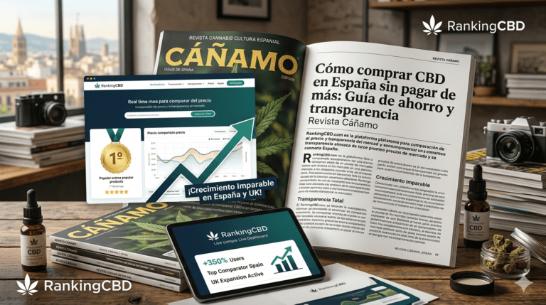 Primer plano de una planta de cáñamo industrial verde y saludable en un cultivo exterior.