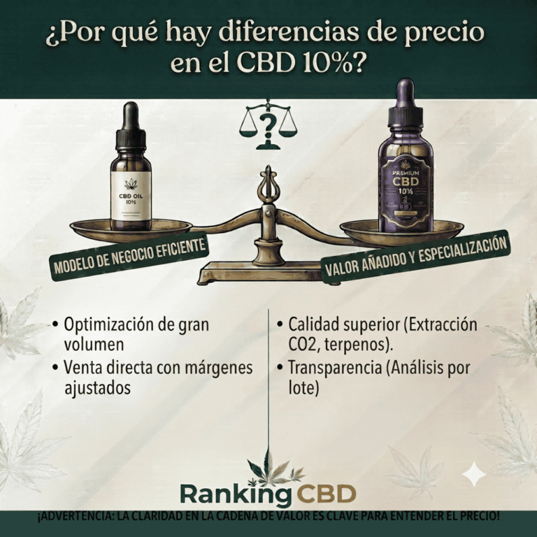 ¿Buscas aceite CBD 10% y ves precios de 15€ a 60€? Analizamos los factores reales que determinan el coste y cómo comparar las mejores opciones.